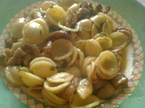 ORECCHIETTE CON POLIPO E PORRI