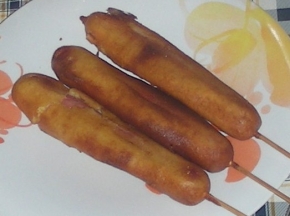 wurstell in pastella su spiedo
