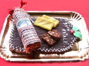 Tagliere con salame e polenta