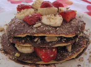 Pancake nutella banana e fragole