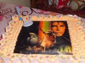 Torta Micheal Jackson con panna