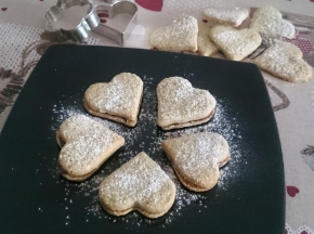 Cuoricini al tè matcha e Nutella