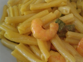 cavatelli con gamberi e zafferano