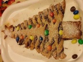 albero di natale (sfoglia alla nutella)