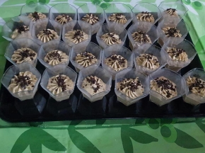 Crema al caffè con crumble al cacao