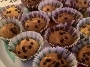 Muffin con gocce di cioccolato