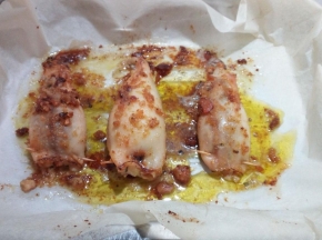 Calamari ripieni alle nocciole