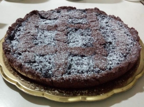 Crostata al cacao e marmellata di mirtilli