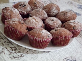 Muffin al limone e gocce di cioccolato