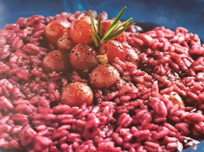 Risotto all'uva nera