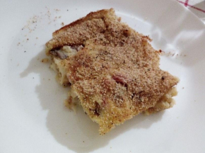 Gateau di patate con funghi, speck e galbanino