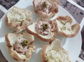 Cestini di pan bauletto ripieni