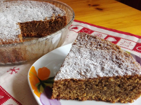 Torta integrale al caffè e nocciole