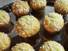 muffin con zucchero in granella