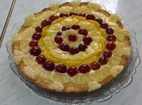 Crostata con crema pasticcera e frutta