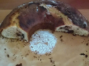 ciambella panna e cioccolato