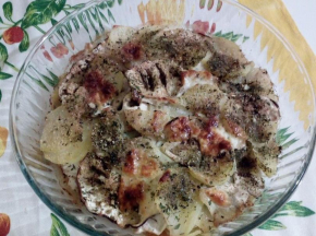 Tortino di melanzane, patate e stracchino