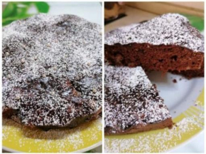 Torta cioccolato fondente e noci