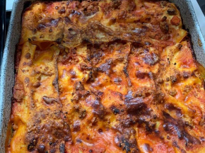 Lasagna zucca e salsiccia