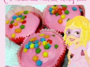 Cup Cake Pink Stars