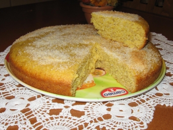 Torta di banane, cocco, con fruttosio e senza uova di "SACRE"