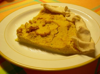 Torta salata con zucca e prosciutto