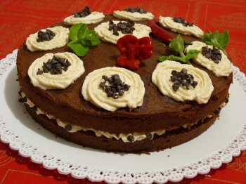 Torta al peperoncino, cioccolato, crema al mascarpone e paprika