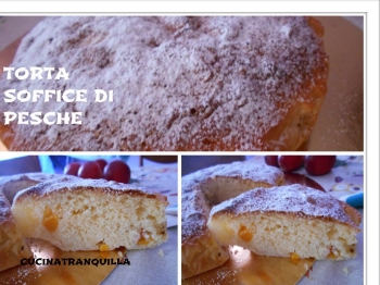 torta soffice alle pesche