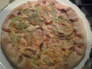 QUICHE CON FIORI DI ZUCCA