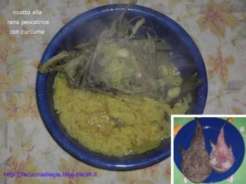 risotto alla rana pescatrice e curcuma