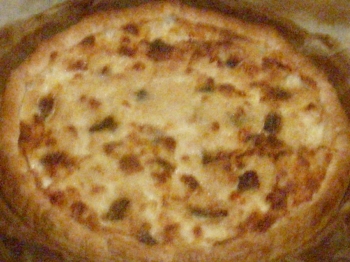 quiche alla mozzarella e acciughe