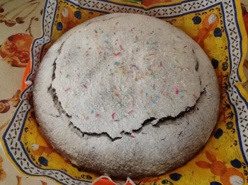 Torta di cioccolato e cocco con calotta ed interno di nutella