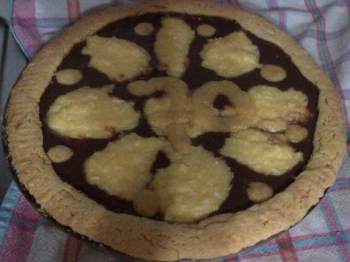 Crostata mais, cioccolato e cocco