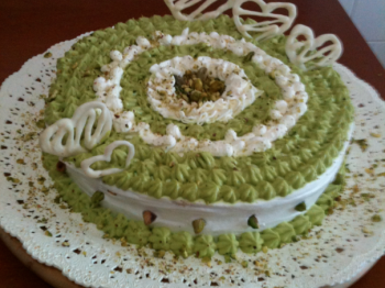 Torta alla crema di pistacchio