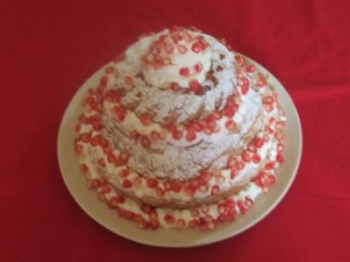Angel cake col melograno
