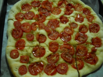 Focaccia di pomodorini