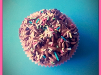 Cupcake con crema al cioccolato