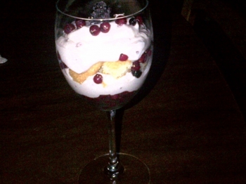mousse di yogurt e ribes