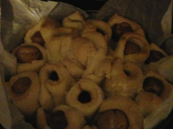 Rosa di pane con i wurstel