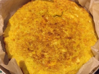 Frittata con zucchine gialle al forno