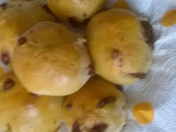 panini dolci con gocce di cioccolato