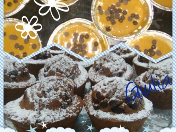 Muffin al caffè e gocce di cioccolato