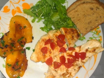 Pollo alla griglia con peperoni