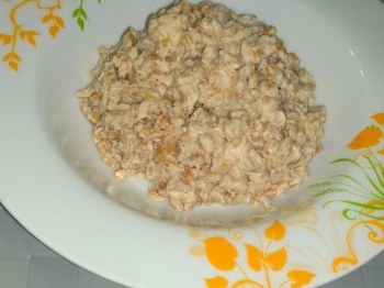 Farro con mousse di tonno