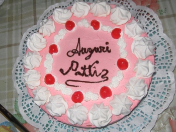 Torta chantilly e ciliegie