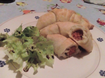 Cornetti con salsiccia