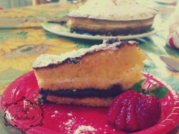 Torta crema al cioccolato e chantilly