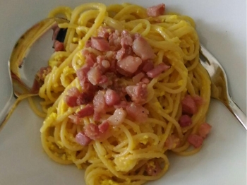Spaghetti alla carbonara, a modo mio.