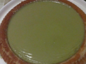 Torta con crema al pistacchio