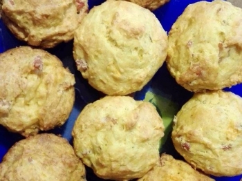 Muffin alla zucca e pancetta